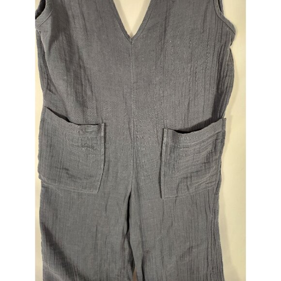 NWOT ONEIL Womens Cotton Gauze Boho Jumpsuit Beach Comfort Resort Gray US:S - Picture 3 of 5